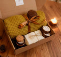 Cosy Pamper Gift Box | Soy Candle, Blanket, Wooden Comb & Self-Care Gift Set